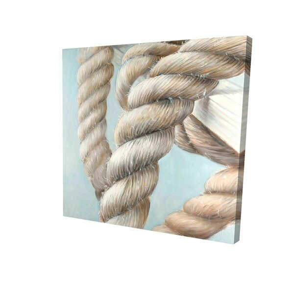 Fondo 16 x 16 in. Boat Rope Knot Closeup-Print on Canvas FO2777603